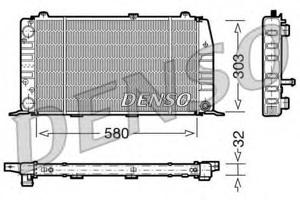 Радиатор, охлаждение двигателя DENSO DRM02010