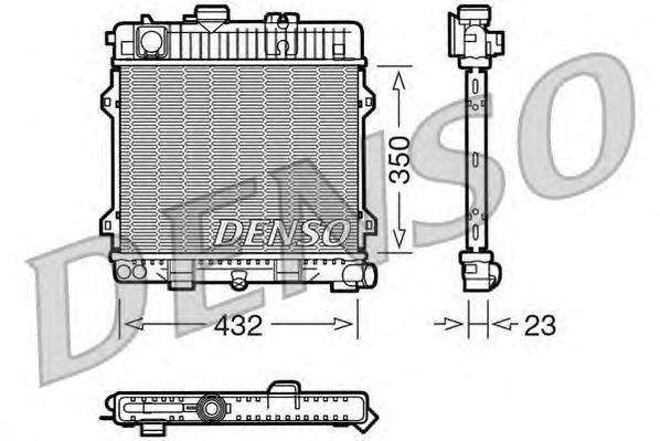 Радиатор, охлаждение двигателя DENSO DRM05024