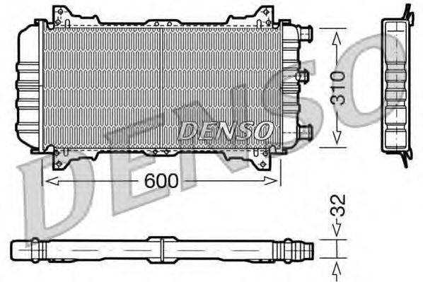 Радиатор, охлаждение двигателя DENSO DRM10018