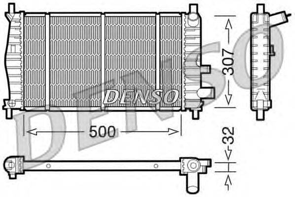 Радиатор, охлаждение двигателя DENSO DRM10042