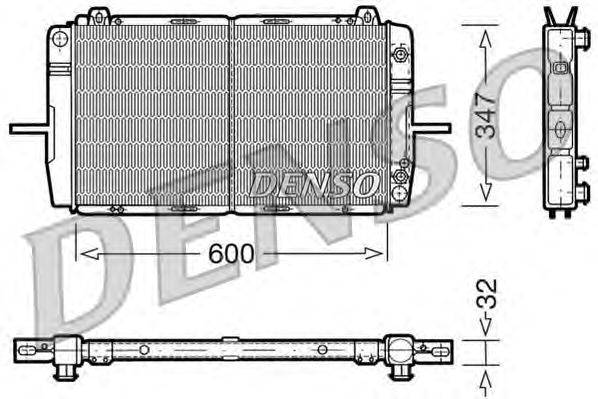 Радиатор, охлаждение двигателя DENSO DRM10083