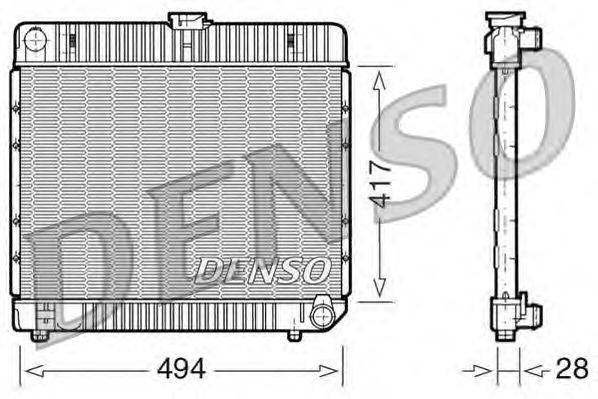 Радиатор, охлаждение двигателя DENSO DRM17020