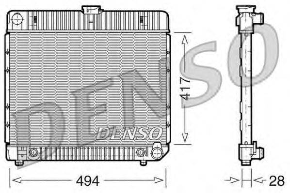 Радиатор, охлаждение двигателя DENSO DRM17021