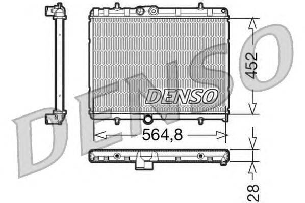 Радиатор, охлаждение двигателя DENSO DRM21057