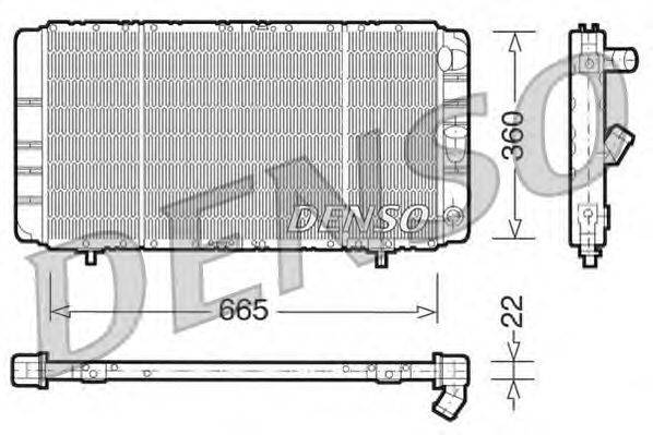 Радиатор, охлаждение двигателя DENSO DRM23020