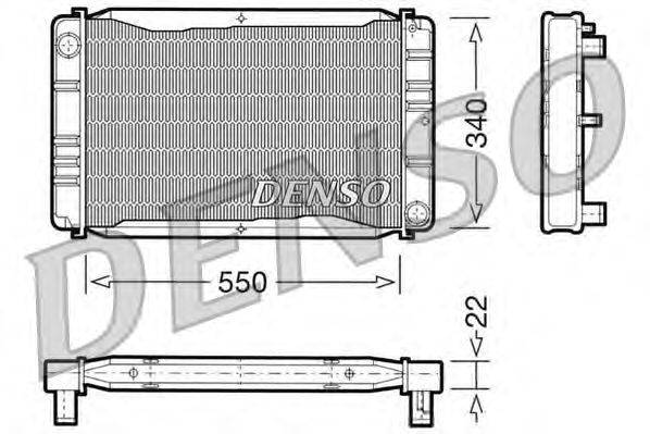 Радиатор, охлаждение двигателя DENSO DRM33012