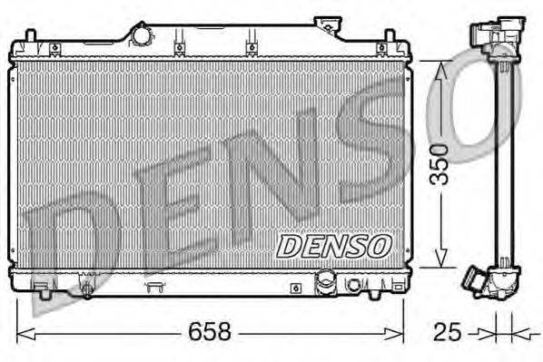 Радиатор, охлаждение двигателя DENSO DRM40007