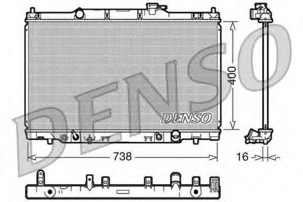 Радиатор, охлаждение двигателя DENSO DRM40013