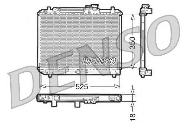 Радиатор, охлаждение двигателя DENSO DRM47001