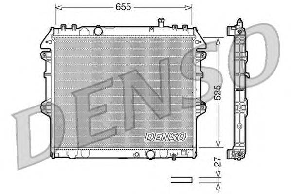 Радиатор, охлаждение двигателя DENSO DRM50039