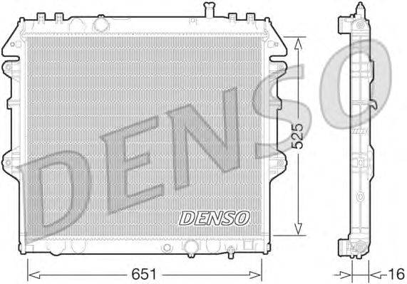 Радиатор, охлаждение двигателя DENSO DRM50069