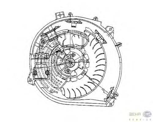 Вентилятор салона HELLA 8EW 009 159-261
