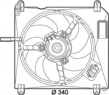Вентилятор, охлаждение двигателя HELLA 8EW 351 039-421