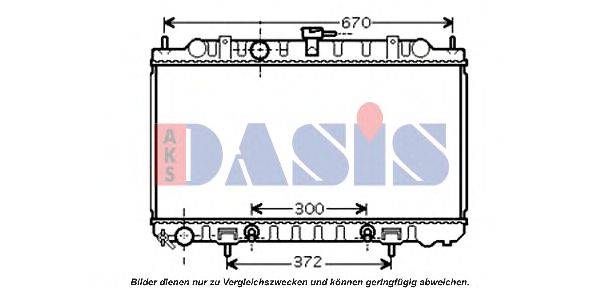 Радиатор, охлаждение двигателя AKS DASIS DN2289