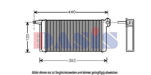 Теплообменник, отопление салона AKS DASIS 139140N