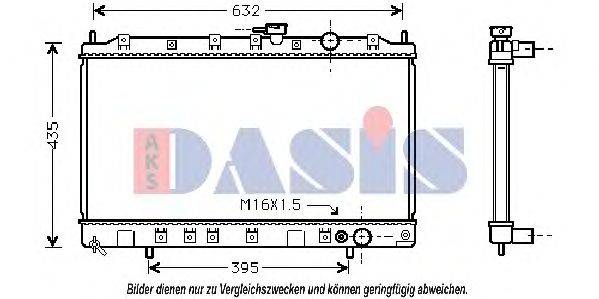 Радиатор, охлаждение двигателя AKS DASIS 28145