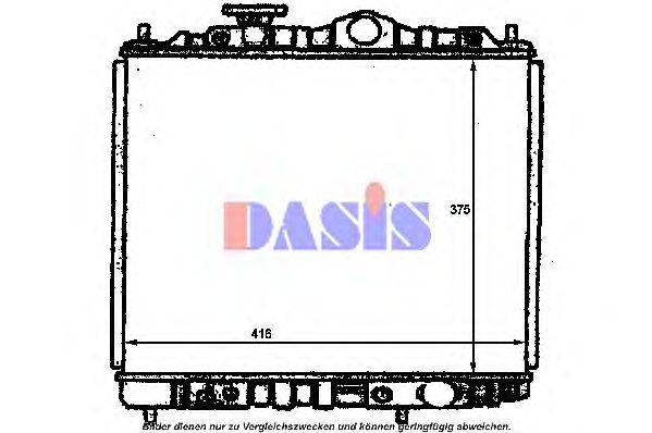 Радиатор, охлаждение двигателя AKS DASIS 141350N