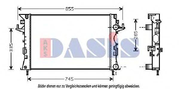 Радиатор, охлаждение двигателя AKS DASIS 180001N