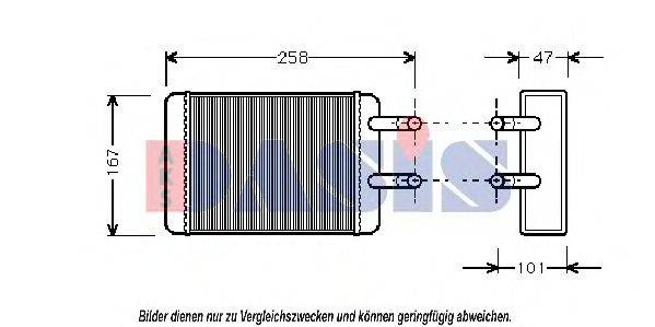AKS DASIS (НОМЕР: 209090N) Теплообменник, отопление салона
