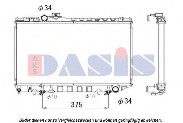 Радиатор, охлаждение двигателя AKS DASIS 210023N