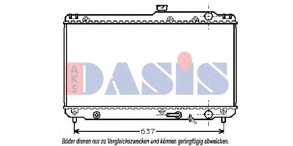 Радиатор, охлаждение двигателя AKS DASIS 211630N