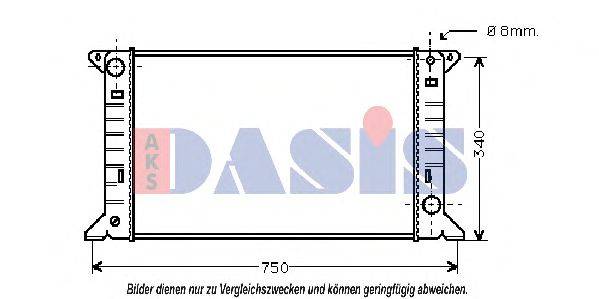 Радиатор, охлаждение двигателя AKS DASIS 02052004