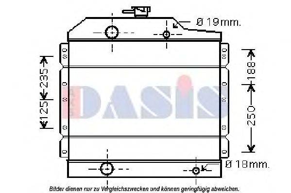 Радиатор, охлаждение двигателя AKS DASIS 440002N