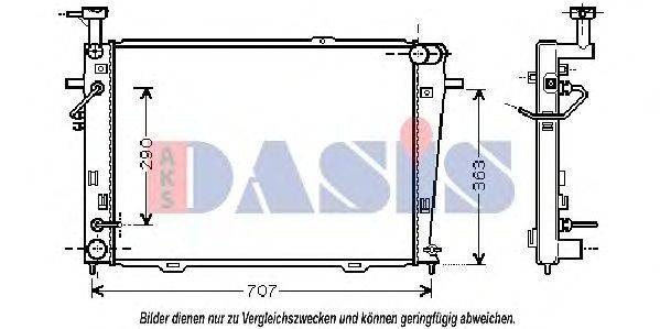 Радиатор, охлаждение двигателя AKS DASIS 510041N