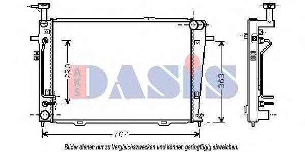 Радиатор, охлаждение двигателя AKS DASIS 33071