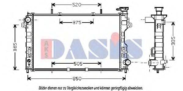 Радиатор, охлаждение двигателя AKS DASIS 40053