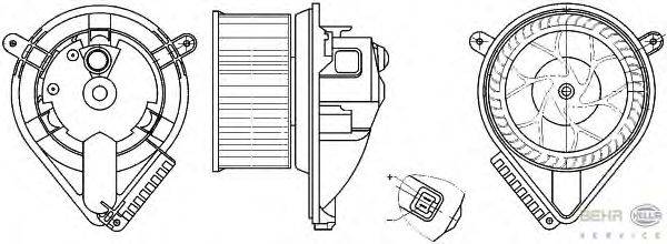 Вентилятор салона HELLA 8EW 351 304-041