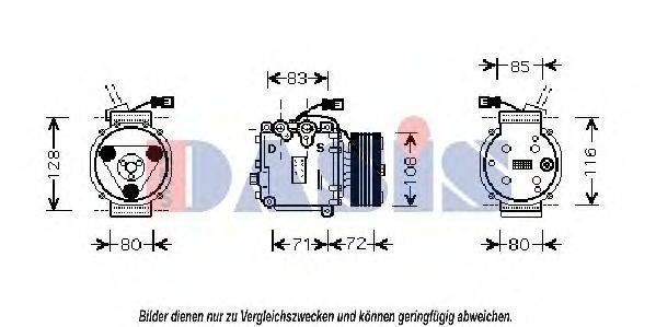 Компрессор, кондиционер AKS DASIS 945646