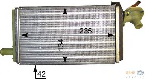 Теплообменник, отопление салона BEHR 31141