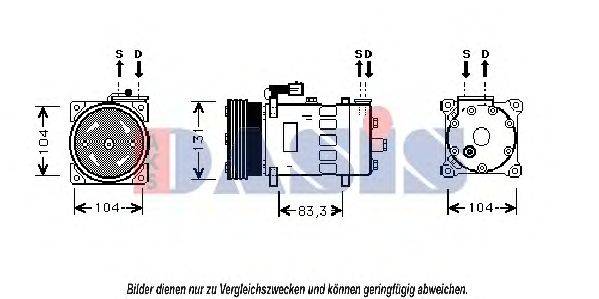 Компрессор, кондиционер AKS DASIS 853640N