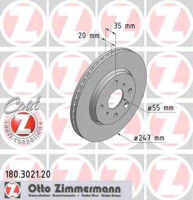 Тормозной диск ZIMMERMANN 180302120