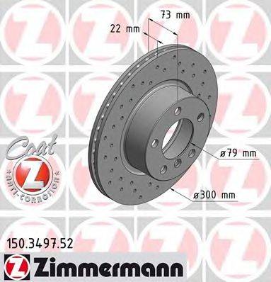 Тормозной диск ZIMMERMANN 150349752