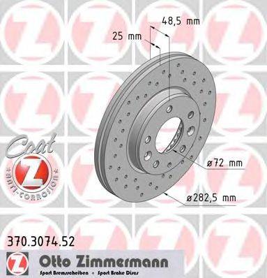 Тормозной диск ZIMMERMANN 370.3074.52