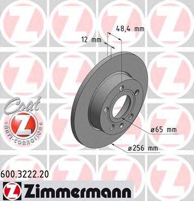 Тормозной диск ZIMMERMANN 600322220