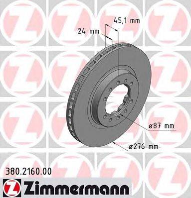 Тормозной диск ZIMMERMANN 380216000