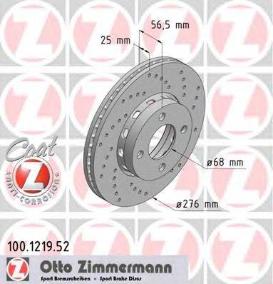 Тормозной диск ZIMMERMANN 100.1219.52