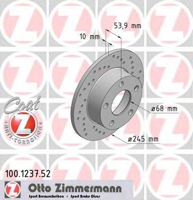 Тормозной диск ZIMMERMANN 100.1237.52