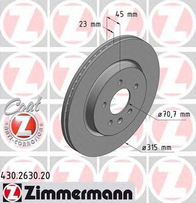 Тормозной диск ZIMMERMANN 430263020