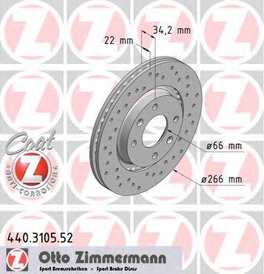 Тормозной диск ZIMMERMANN 440310552