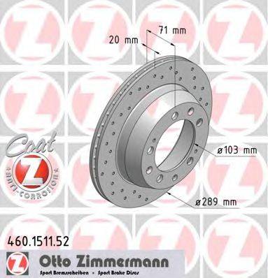 Тормозной диск ZIMMERMANN 460151152