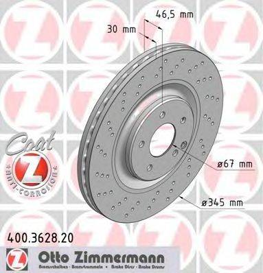 Тормозной диск ZIMMERMANN 400362820