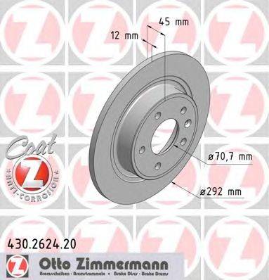 Тормозной диск ZIMMERMANN 430262420