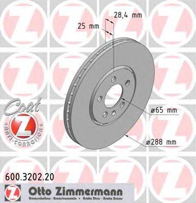 Тормозной диск ZIMMERMANN 600320220