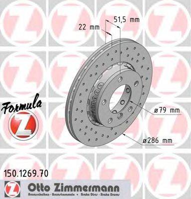 Тормозной диск ZIMMERMANN 150.1269.70