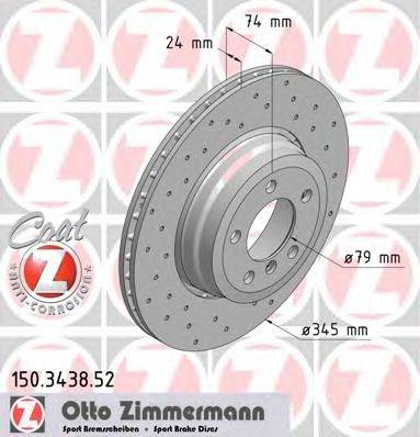 Тормозной диск ZIMMERMANN 150343852