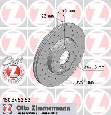 Тормозной диск ZIMMERMANN 150.3452.52